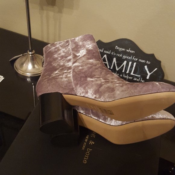 Rag & Bone Dove Velvet  Boots NIB size 7.5 - Picture 9 of 14